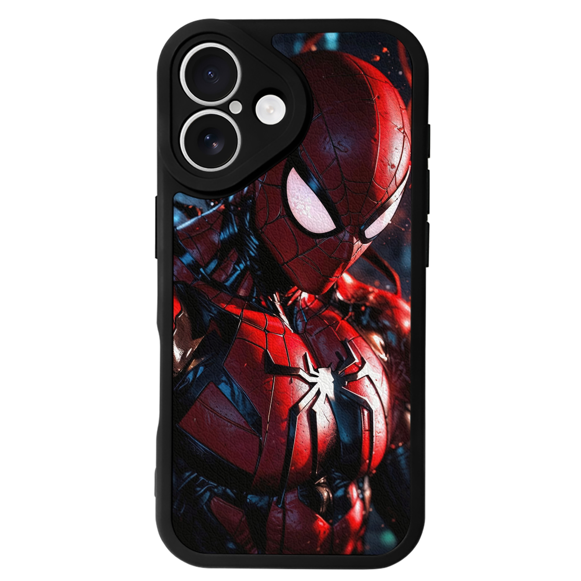 （画像用） Spider Man スパイダーマン 【iPhone 16シリーズ対応】シリコンスマホケース（レザー調） 材質：シリコン